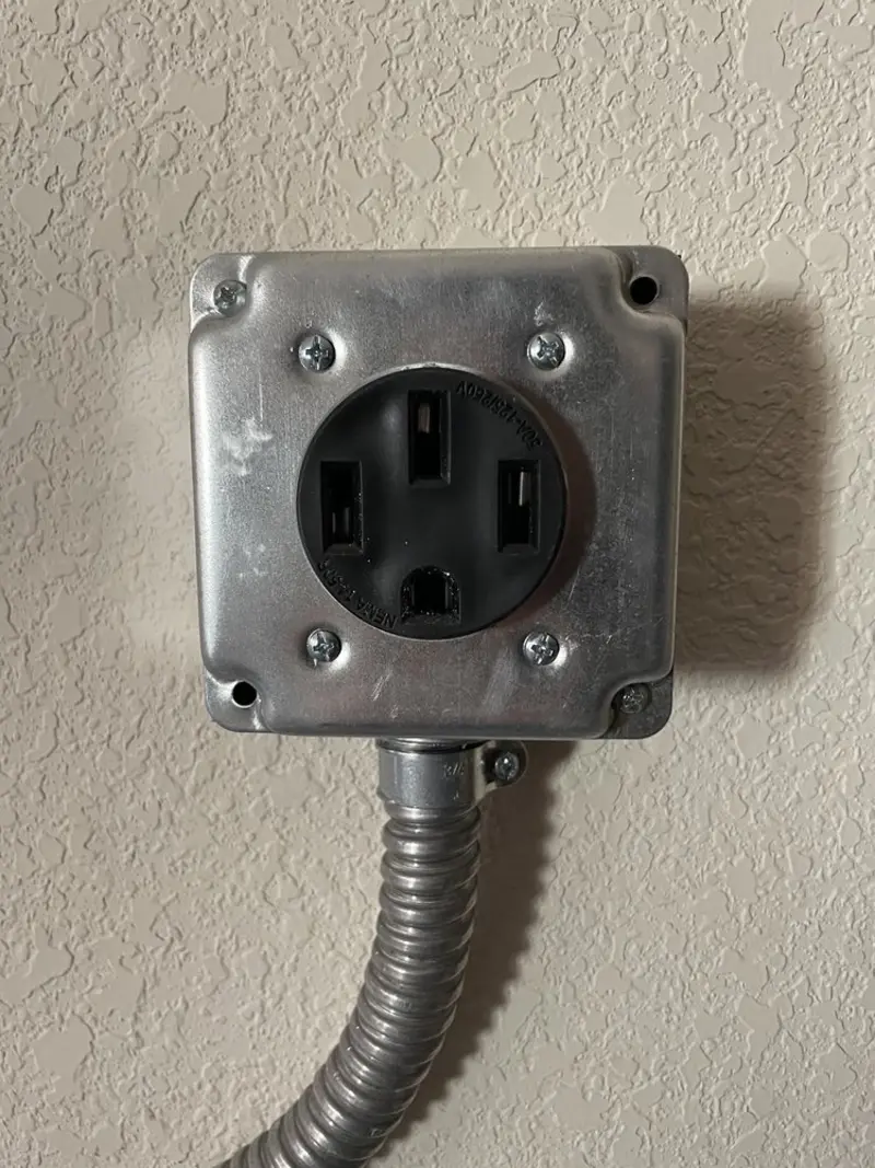 NEMA 14-50 outlet installed for Electrical Panel Upgrade in Fulshear